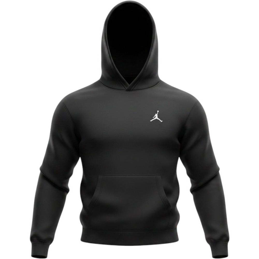 Jordan Girls Essentials Black Pullover Hoodie Jumpman Logo M 10-12 45D292-023